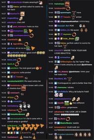 Fans reacting to the streamer's new hairstyle (Image via Pokimane/Twitch chat)